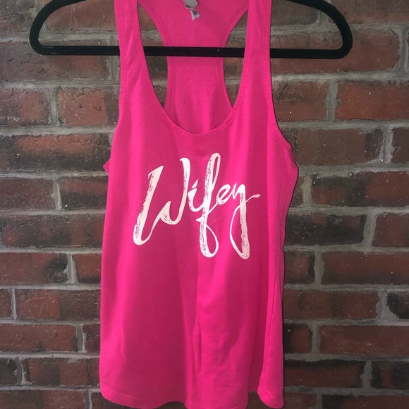 NEXT LEVEL APPAREL❤️ “WIFEY” HALTER TANK Sz Small - Picture 6 of 12